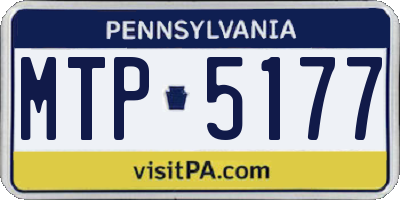 PA license plate MTP5177