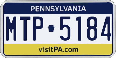 PA license plate MTP5184