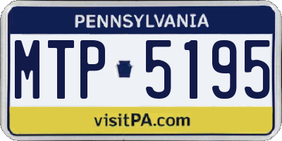 PA license plate MTP5195