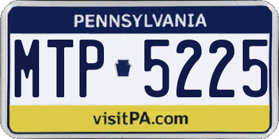 PA license plate MTP5225