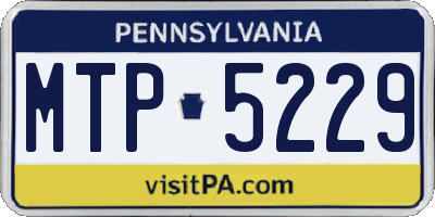 PA license plate MTP5229