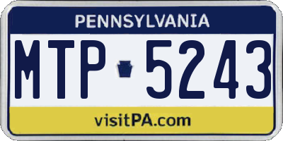 PA license plate MTP5243