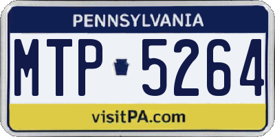 PA license plate MTP5264
