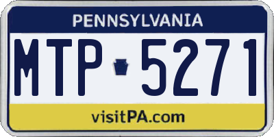 PA license plate MTP5271