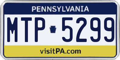 PA license plate MTP5299