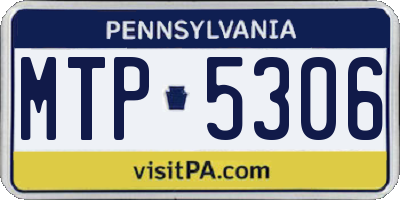 PA license plate MTP5306
