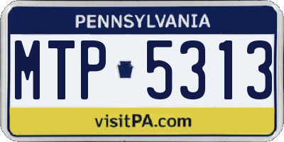 PA license plate MTP5313