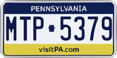 PA license plate MTP5379