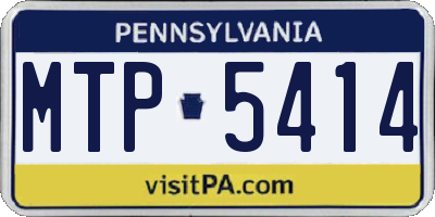 PA license plate MTP5414