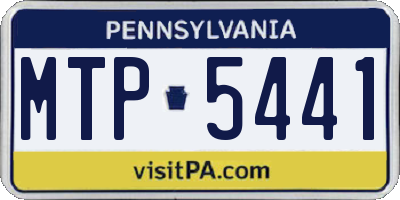 PA license plate MTP5441