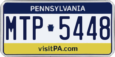 PA license plate MTP5448