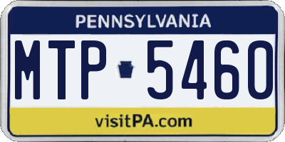 PA license plate MTP5460