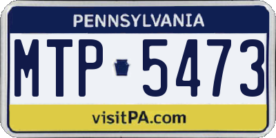 PA license plate MTP5473