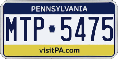 PA license plate MTP5475
