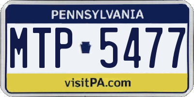 PA license plate MTP5477