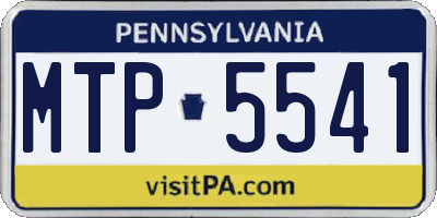 PA license plate MTP5541