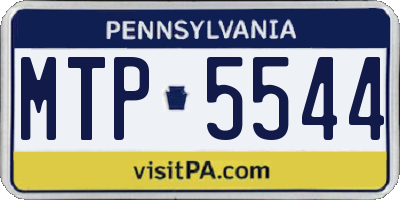 PA license plate MTP5544