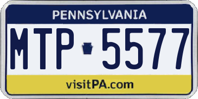 PA license plate MTP5577
