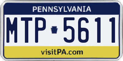 PA license plate MTP5611