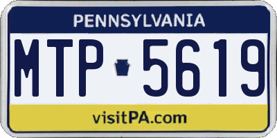 PA license plate MTP5619