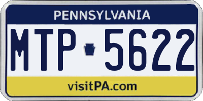 PA license plate MTP5622