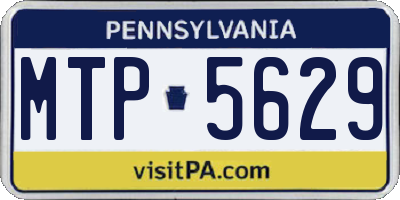 PA license plate MTP5629