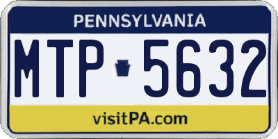 PA license plate MTP5632