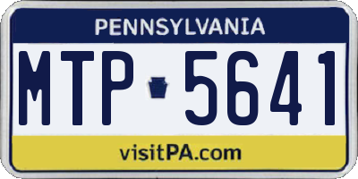 PA license plate MTP5641