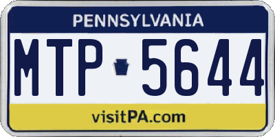 PA license plate MTP5644