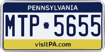 PA license plate MTP5655