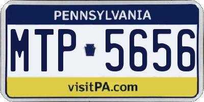 PA license plate MTP5656
