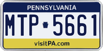 PA license plate MTP5661