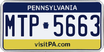 PA license plate MTP5663