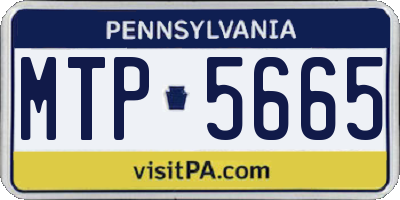 PA license plate MTP5665