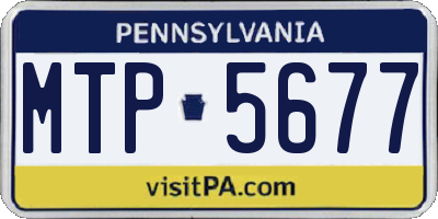 PA license plate MTP5677