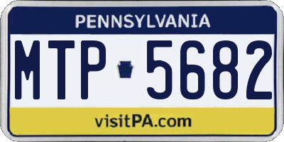 PA license plate MTP5682