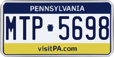 PA license plate MTP5698