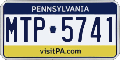 PA license plate MTP5741