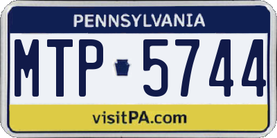 PA license plate MTP5744