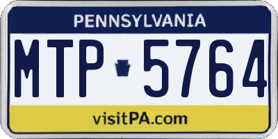 PA license plate MTP5764