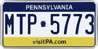 PA license plate MTP5773