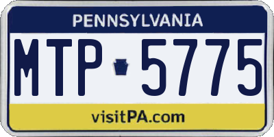 PA license plate MTP5775
