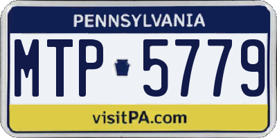 PA license plate MTP5779