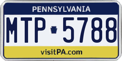 PA license plate MTP5788