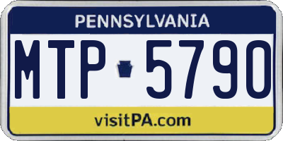 PA license plate MTP5790