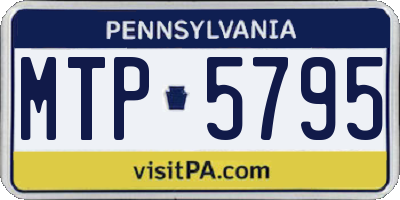 PA license plate MTP5795