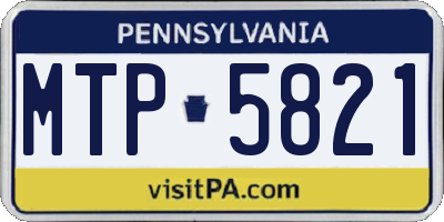 PA license plate MTP5821