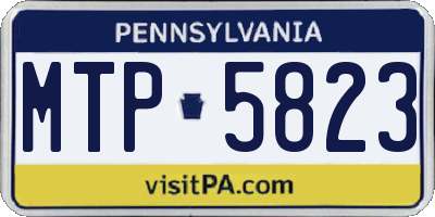 PA license plate MTP5823