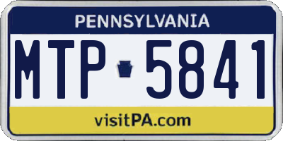 PA license plate MTP5841