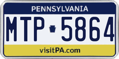 PA license plate MTP5864